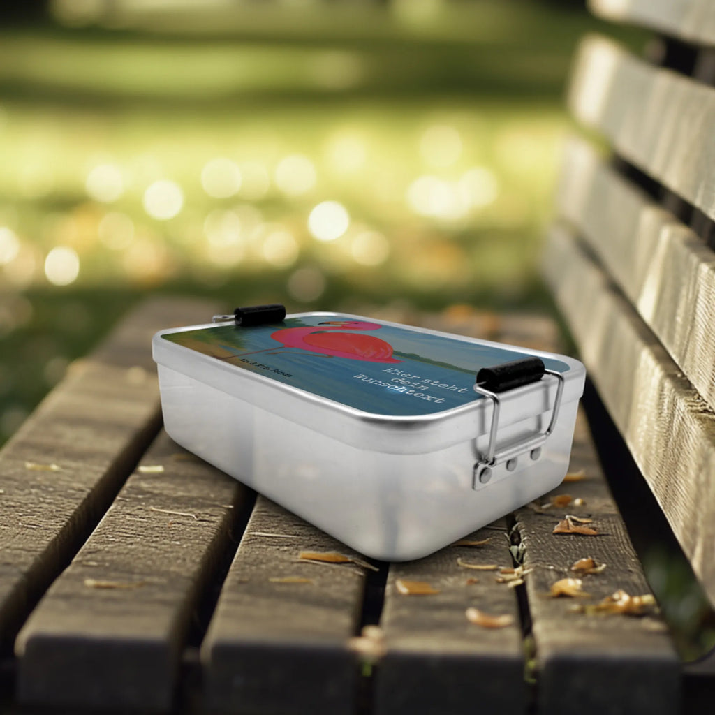 Personalized Metal Lunch Box flamingo Classic Design Brotbox, Brotbox mit Namen, Brotdose, Schule, Kindergarten, Geschenk mit Namen, Uni, Brotdose mit Namen, Flamingo, ich, Sohn, Freundin, Außenseiter, Tochter, Selbstliebe, Einzigartig, Freundinnen, für mich, Spruch, Geschwister, Stolz