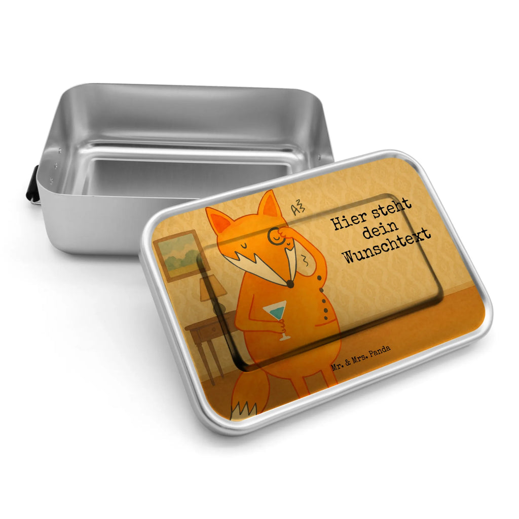 Personalized Metal Lunch Box Fox lord Design Schule, Brotbox mit Namen, Brotdose mit Namen, Brotdose, Uni, Geschenk mit Namen, Brotbox, Kindergarten, Fuchs, tröstende Worte, Problemlösung, Liebeskummer Geschenk, Spruch lustig, Füchse, Motivation Spruch