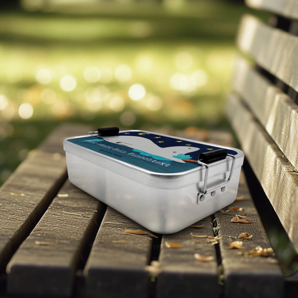 Spersonalizowany metalowy pojemnik na lunch Jednorożec gwiaździste niebo Design Brotdose, Geschenk mit Namen, Kindergarten, Uni, Schule, Brotdose mit Namen, Brotbox, Brotbox mit Namen, Einhorn, Einhörner, Einhorn Deko, Unicorn, Sternenhimmel, Sterne, Verrückt, Dachschaden