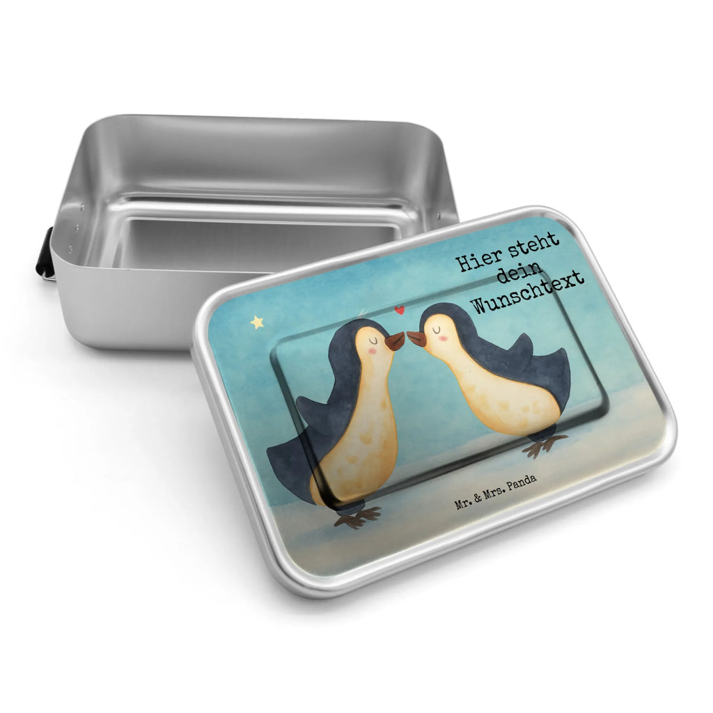 Personalisierte Metall Brotdose Pinguin Liebe Design Uni, Brotdose, Schule, Geschenk mit Namen, Brotbox mit Namen, Kindergarten, Brotbox, Brotdose mit Namen, Liebe, Partner, Freund, Freundin, Ehemann, Ehefrau, Heiraten, Verlobung, Heiratsantrag, Liebesgeschenk, Jahrestag, Hocheitstag, Liebesbeweis, Verlobte, Hochzeit, Pärchen. Liebespaar, Geschenkidee, Liebesspruch, Love, Pinguin, Pinguin Liebe, Verlobter, Hochzeitstag, Pinguinpaar, Geschenk Freundin, Pinguin Paar, Pinguine, Geschenk Freund, Geschenk Hochzeitstag, Paar, Gastgeschenk