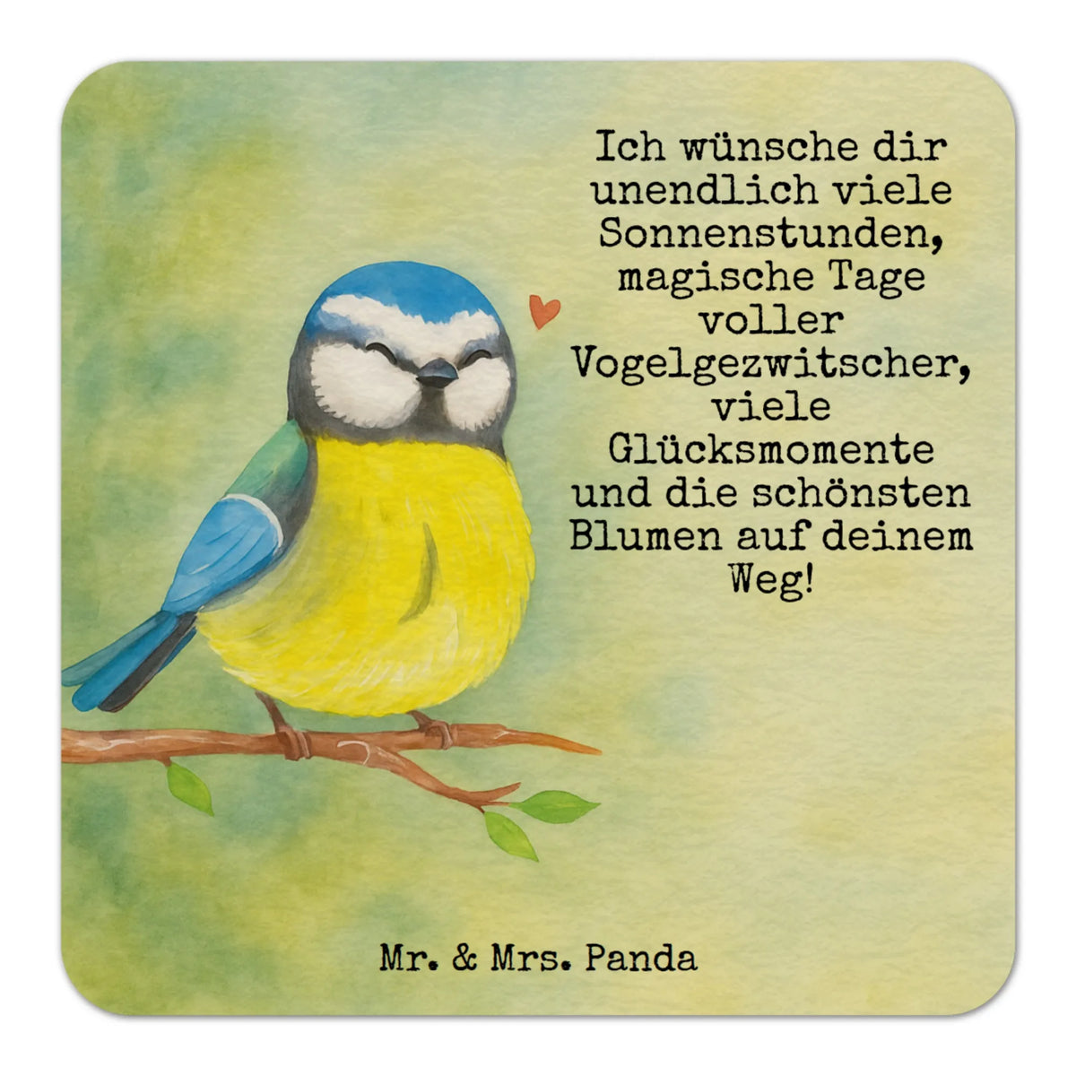 Bierdeckel Vogel Blaumeise Design