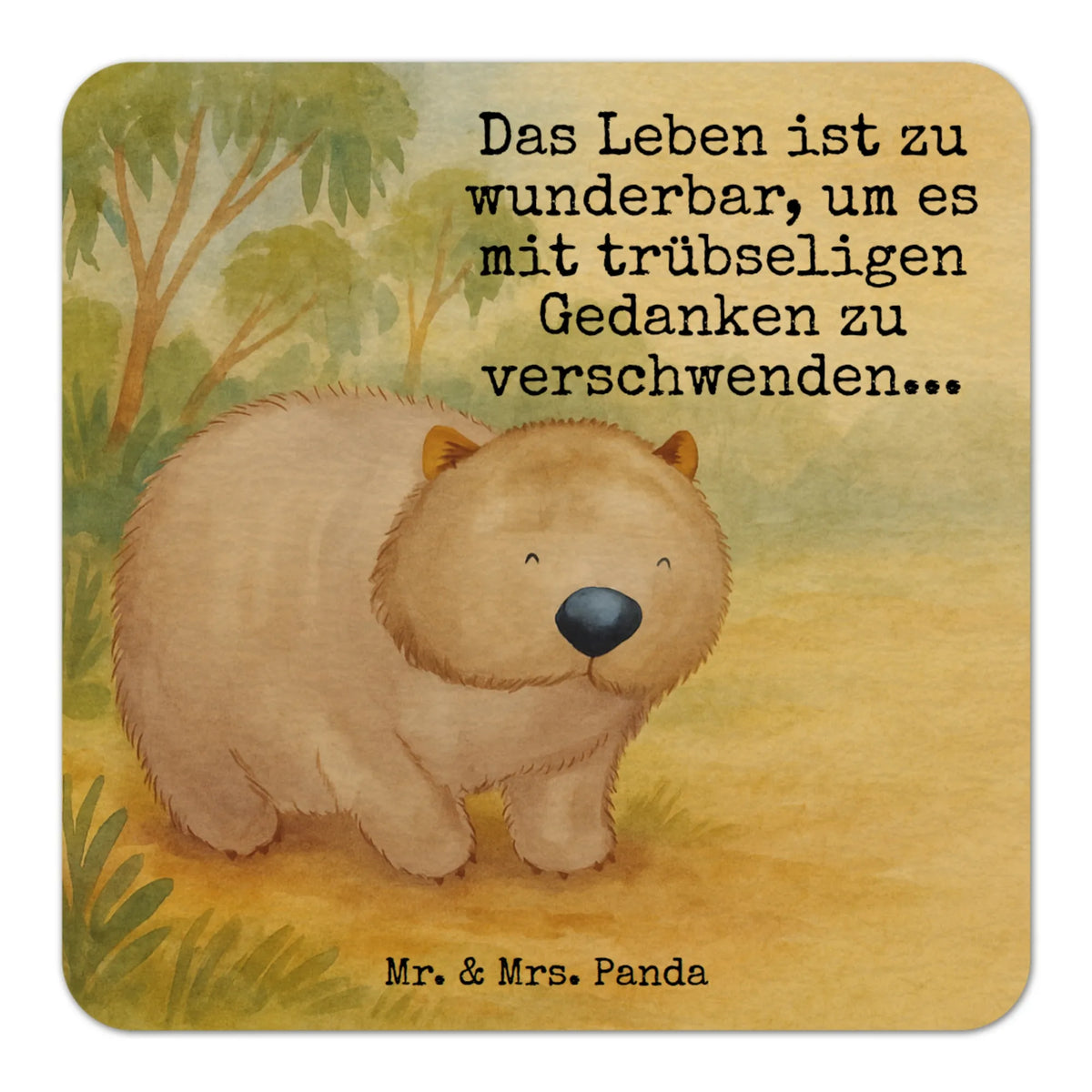 Bierdeckel Wombat Design Becheruntersetzer, Tischuntersetzer, Flaschenuntersetzer, Getränkeuntersetzer, Pappuntersetzer, Bierdeckel, Kaffeeuntersetzer, Bierfilzl, bieruntersetzer, gläseruntersetzer, Tassenuntersetzer, Lustige Sprüche, Tiere, Tiermotive, Gute Laune, Das Leben Ist schön, Wombat, Motivation, Australien, Spruch