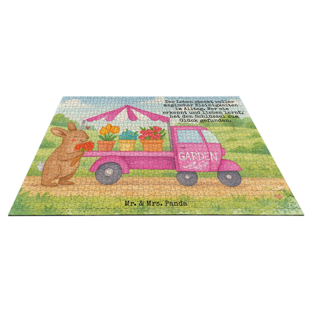 Puzzle Easter Bunny Flower cart Design Puzzle, Ostern, Osterhase, Ostergeschenke, Osternest, Osterdeko, Geschenke zu Ostern, Ostern Geschenk, Ostergeschenke Kinder, Ostern Kinder, Tulpen, Blumen