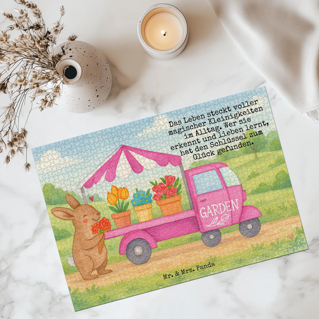 Puzzle Easter Bunny Flower cart Design Puzzle, Ostern, Osterhase, Ostergeschenke, Osternest, Osterdeko, Geschenke zu Ostern, Ostern Geschenk, Ostergeschenke Kinder, Ostern Kinder, Tulpen, Blumen