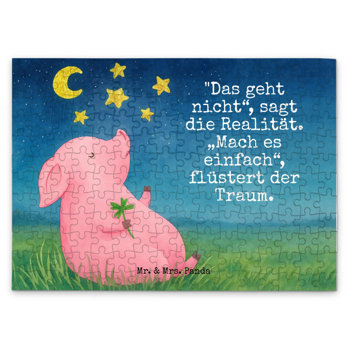 Puzzle Schwein Glück Design Puzzle, 1500 Teile Puzzle, Legespiel, Geduldspiel, 300 Teile Puzzle, 2000 Teile Puzzle, 500 Teile Puzzle, Puzzlespiel, 1000 Teile Puzzle, Gute Laune, Tiermotive, Lustige Sprüche, Tiere, Schweinchen, Sterne, Glücksbringer, Glücksschwein. Glück, Ziele, Sernchen, Motivation, Schwein, Träume