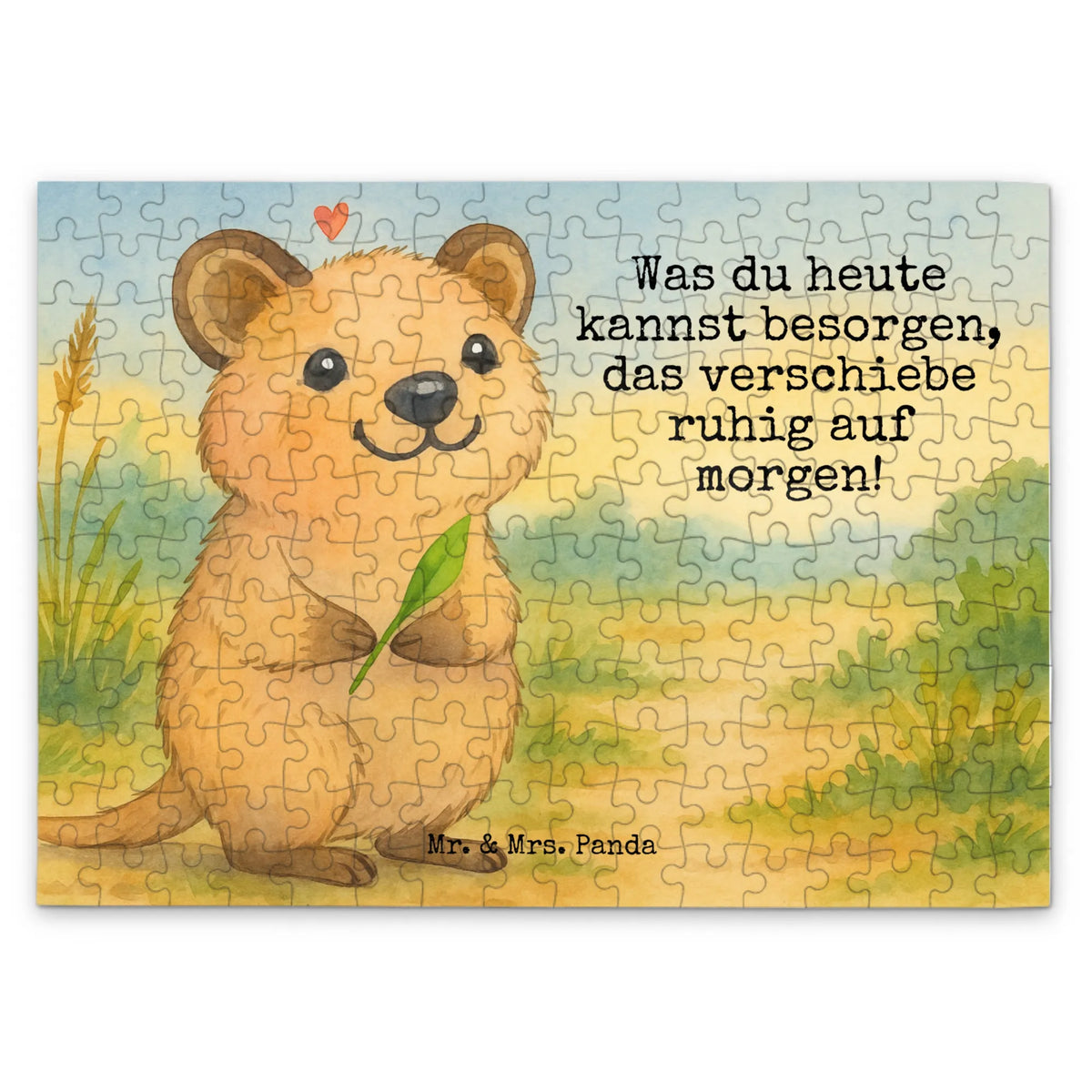 Puzzle Quokka Happy Design Geduldspiel, 1500 Teile Puzzle, Legespiel, 300 Teile Puzzle, 1000 Teile Puzzle, Puzzlespiel, 2000 Teile Puzzle, Puzzle, 500 Teile Puzzle, Gute Laune, Tiermotive, Lustige Sprüche, Tiere, Niedliches Tier, Aufschieberitis, Verschieben, Lustiger Spruch, Dinge Erledigen, Quokka