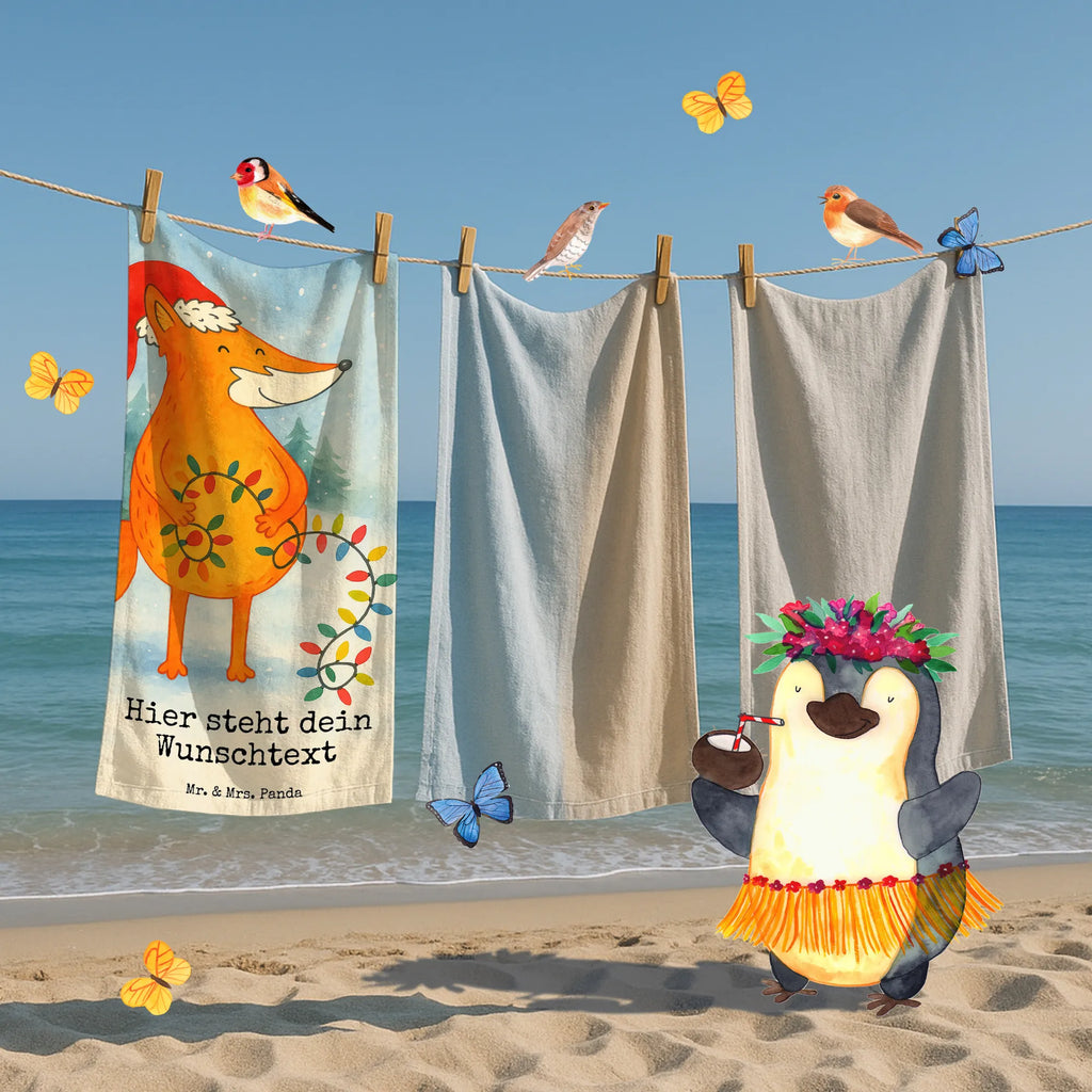 Personalized Bath Towel Fox Christmas Design Duschtuch mit Namen, Kinder Handtuch mit Namen, Personalisiertes Handtuch, Saunatuch mit Namen, Strandtuch mit Namen, Personalisiertes Badetuch, Badetuch mit Namen, Winter, Weihnachten, Weihnachtsdeko, Nikolaus, Advent, Heiligabend, Wintermotiv, Weihnachtszeit, Fuchs, Spruch schön, Weihnachtsmann, Geschenk Weihnachten, Füchse