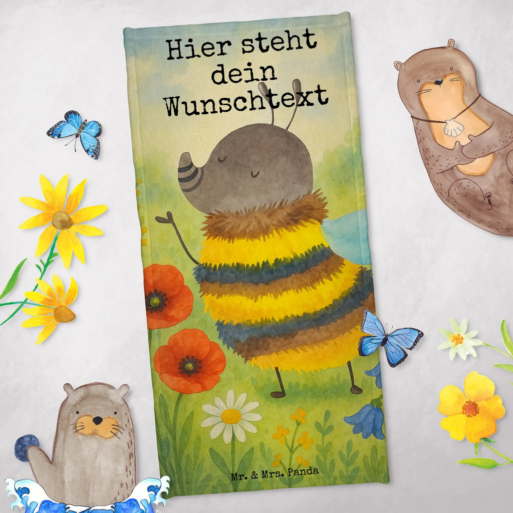 Spersonalizowany ręcznik kąpielowy trzmiel puszysty Design Strandtuch mit Namen, Badetuch mit Namen, Personalisiertes Handtuch, Personalisiertes Badetuch, Duschtuch mit Namen, Saunatuch mit Namen, Kinder Handtuch mit Namen, Tiermotive, Gute Laune, lustige Sprüche, Tiere, Flauschig, Natur, Hummel, Biene, Blume