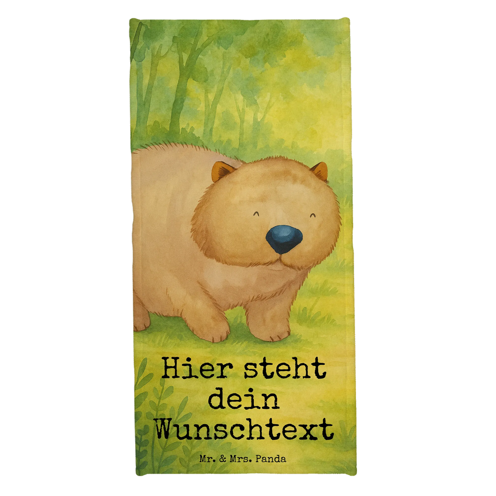 Spersonalizowany ręcznik kąpielowy Wombat Design Badetuch mit Namen, Duschtuch mit Namen, Strandtuch mit Namen, Saunatuch mit Namen, Personalisiertes Badetuch, Kinder Handtuch mit Namen, Personalisiertes Handtuch, Tiermotive, Gute Laune, lustige Sprüche, Tiere, Wombat, Das Leben ist schön, Motivation, Spruch, Australien