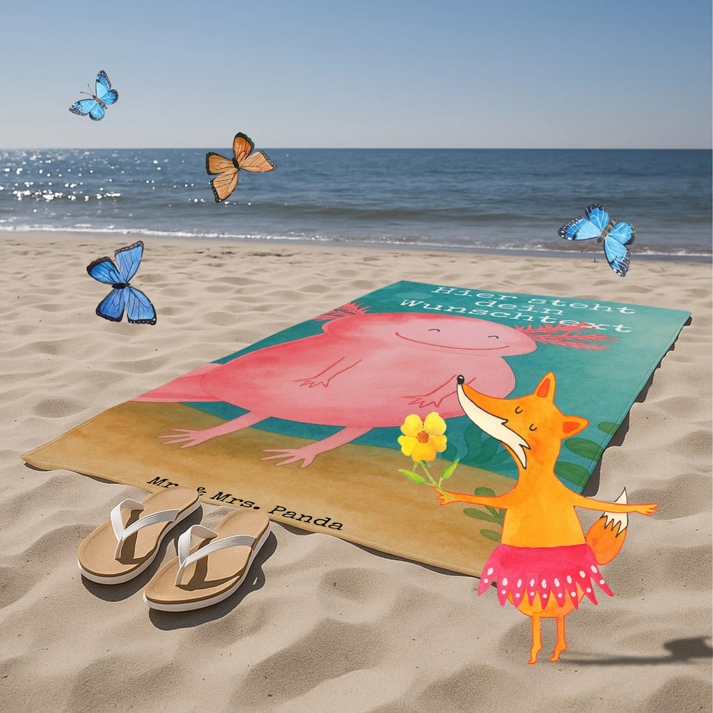 Personalized Bath Towel axolotl Happy Design Personalisiertes Badetuch, Kinder Handtuch mit Namen, Strandtuch mit Namen, Saunatuch mit Namen, Badetuch mit Namen, Duschtuch mit Namen, Personalisiertes Handtuch, Axolotl, Molch, gute Laune, Lurche, Schwanzlurch, Lurch, Axolot, Motivation