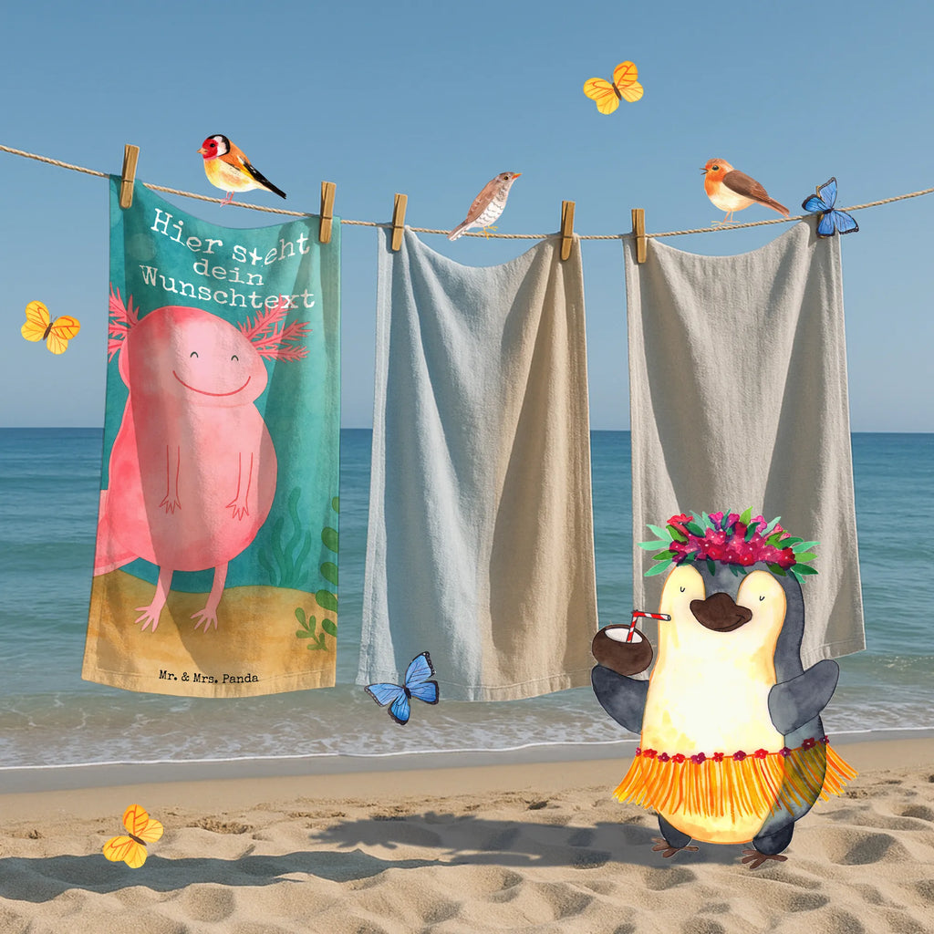 Personalized Bath Towel axolotl Happy Design Personalisiertes Badetuch, Kinder Handtuch mit Namen, Strandtuch mit Namen, Saunatuch mit Namen, Badetuch mit Namen, Duschtuch mit Namen, Personalisiertes Handtuch, Axolotl, Molch, gute Laune, Lurche, Schwanzlurch, Lurch, Axolot, Motivation