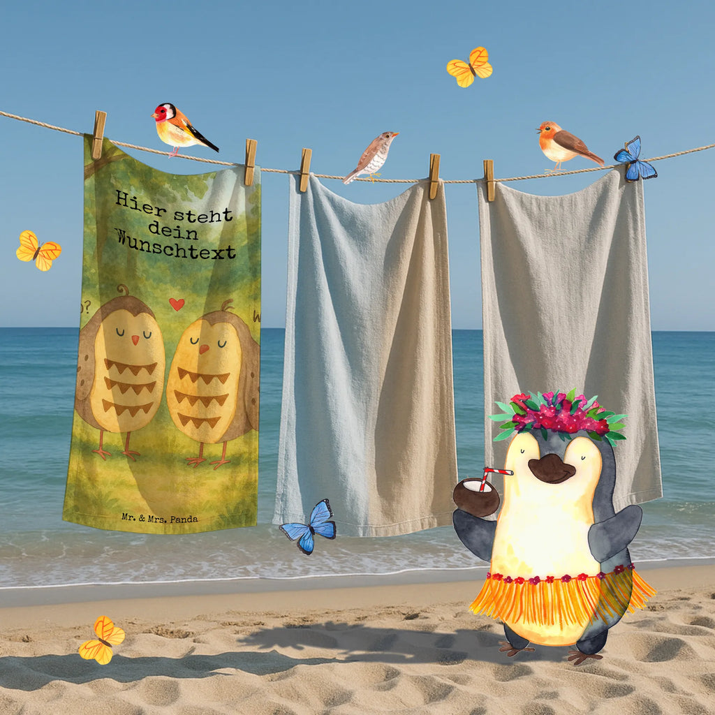 Personalisiertes Badehandtuch Eulen Liebe Design Saunatuch mit Namen, Personalisiertes Badetuch, Duschtuch mit Namen, Kinder Handtuch mit Namen, Badetuch mit Namen, Personalisiertes Handtuch, Strandtuch mit Namen, Eule, Liebe Spruch, Owl, All you need is love, Liebe, Eule Deko, Freundin Geschenk, Wortspiel lustig, Freund, Hochzeit Spruch