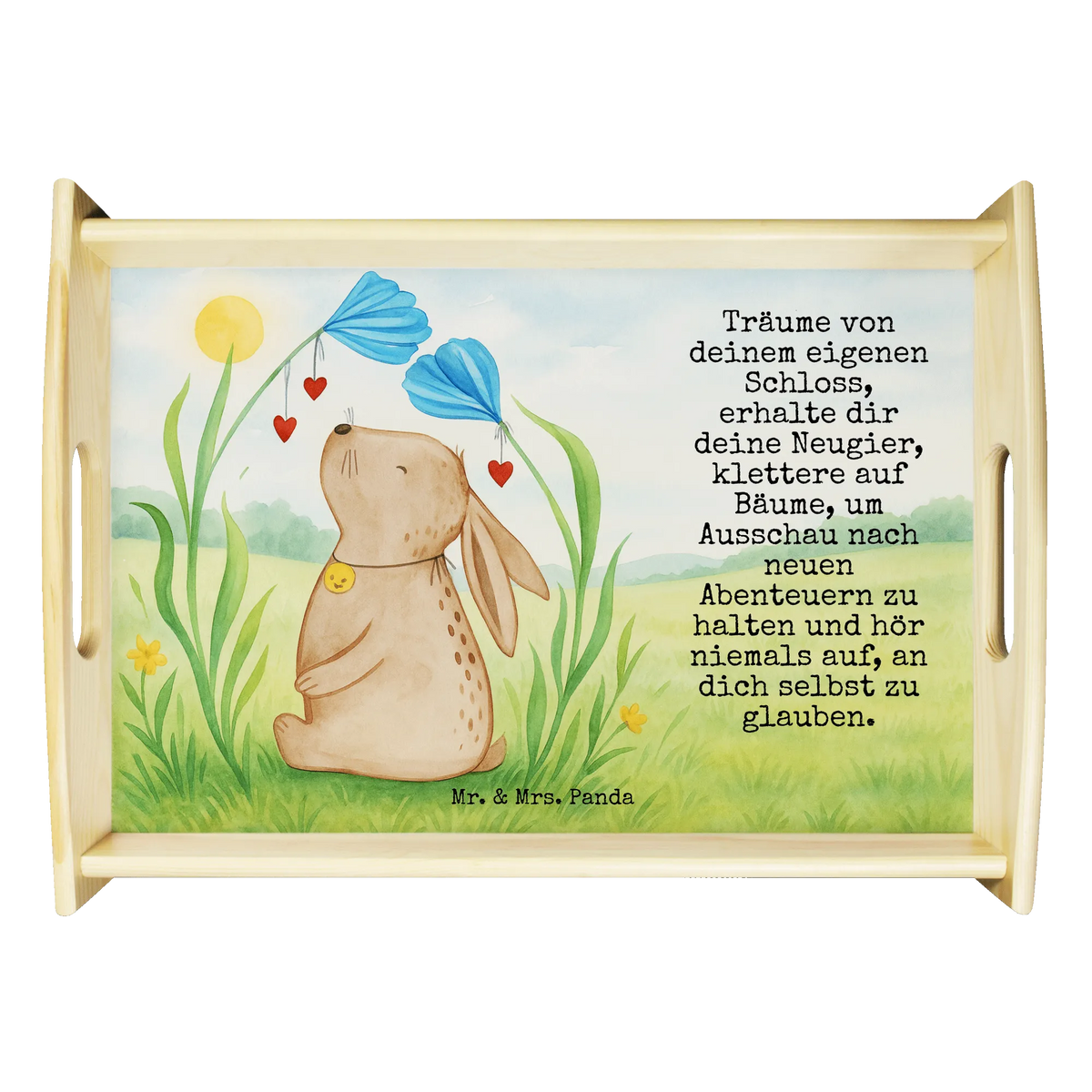Serving tray Hare flower Design Easter bunny, baptism, rabbit, hope, first child, birth, birthday, child's birthday, pregnancy, child, Bunny, christening gift