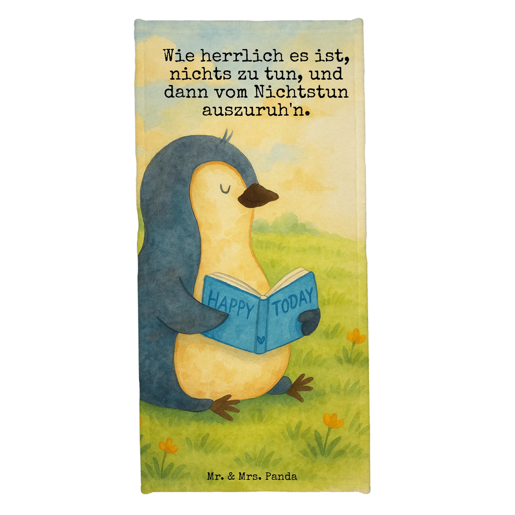 Badehandtuch Pinguin Buch Design Duschtuch, Badetuch, Strandtuch, Saunatuch, Kinder Handtuch, Pinguin, Pinguine, Buch, Lesen, Bücherwurm, Nichtstun, Faulenzen, Ferien, Urlaub, Freizeit