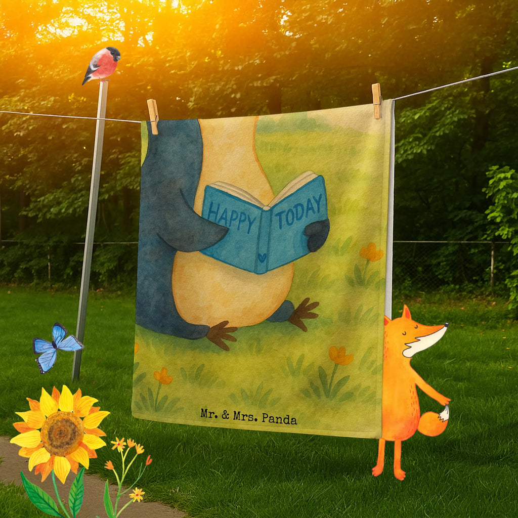Badehandtuch Pinguin Buch Design Duschtuch, Badetuch, Strandtuch, Saunatuch, Kinder Handtuch, Pinguin, Pinguine, Buch, Lesen, Bücherwurm, Nichtstun, Faulenzen, Ferien, Urlaub, Freizeit