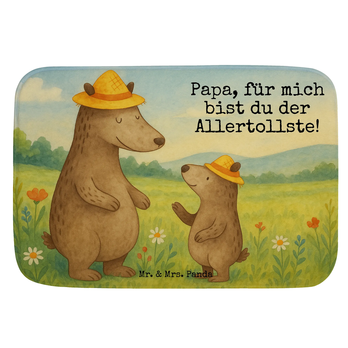 Bath mat Bears with hats Design Father's Day, Mother's Day, favourite person, son, father-son, sons, children, father, role model, child, father's day