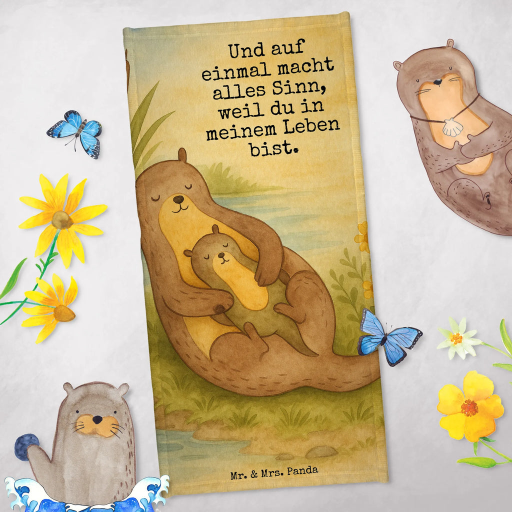 Badehandtuch Otter Kind Design Duschtuch, Badetuch, Strandtuch, Saunatuch, Kinder Handtuch, Otter, Fischotter, Seeotter, Otter Seeotter See Otter