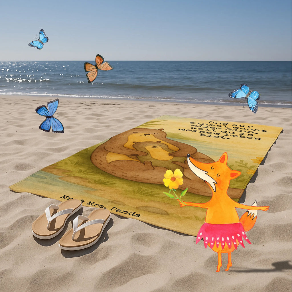 Badehandtuch Otter Kind Design Duschtuch, Badetuch, Strandtuch, Saunatuch, Kinder Handtuch, Otter, Fischotter, Seeotter, Otter Seeotter See Otter