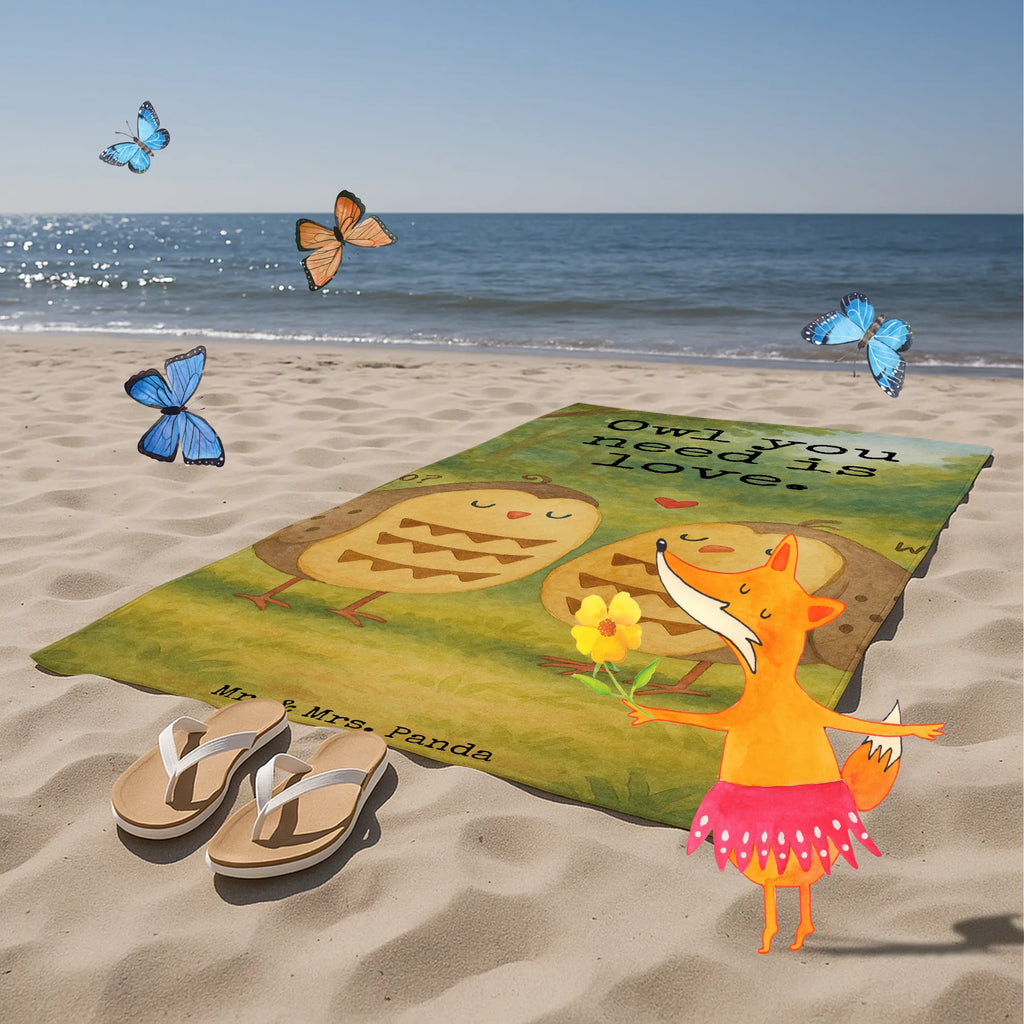 Badehandtuch Eulen Liebe Design Duschtuch, Badetuch, Strandtuch, Saunatuch, Kinder Handtuch, Eule, Eule Deko, Liebe, Hochzeit Spruch, Owl, All you need is love, Liebe Spruch, Freundin Geschenk, Freund, Wortspiel lustig