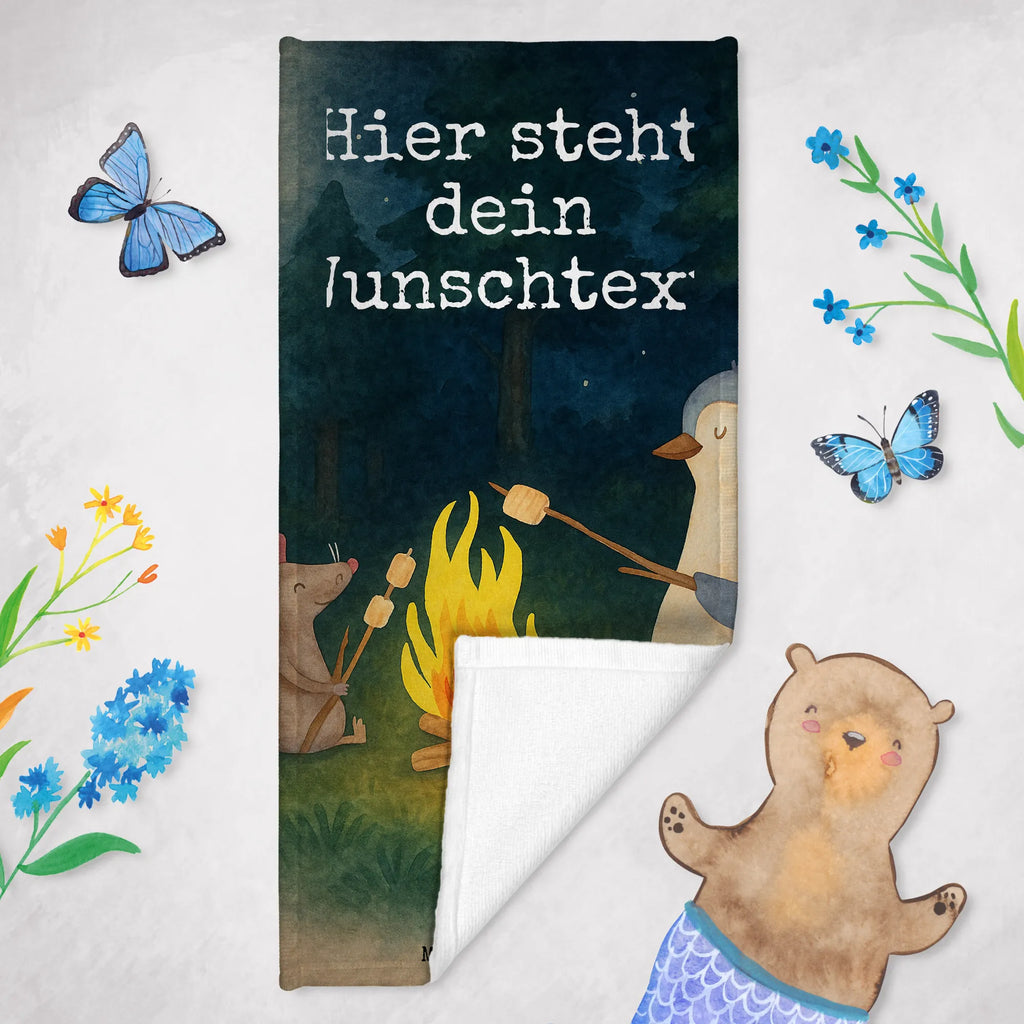 Personalized Bath Towel Penguin campfire Design Kinder Handtuch mit Namen, Personalisiertes Badetuch, Duschtuch mit Namen, Personalisiertes Handtuch, Saunatuch mit Namen, Strandtuch mit Namen, Badetuch mit Namen, Pinguin, grillen, Marshmallows, Arbeit, Pinguine, Liebe, Lebensmotivation, Lagerfeuer, Feuer, Motivation, Neustart, Büroalltag, Maus, Büro, Lebensspruch, Job, Leben