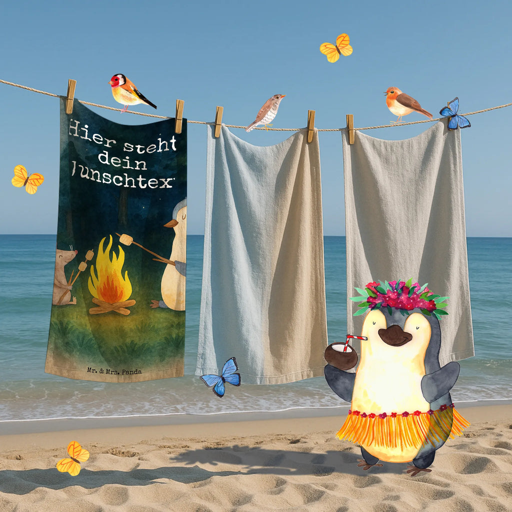 Personalized Bath Towel Penguin campfire Design Kinder Handtuch mit Namen, Personalisiertes Badetuch, Duschtuch mit Namen, Personalisiertes Handtuch, Saunatuch mit Namen, Strandtuch mit Namen, Badetuch mit Namen, Pinguin, grillen, Marshmallows, Arbeit, Pinguine, Liebe, Lebensmotivation, Lagerfeuer, Feuer, Motivation, Neustart, Büroalltag, Maus, Büro, Lebensspruch, Job, Leben