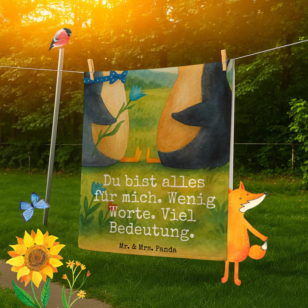 Badehandtuch Pinguin Pärchen Design Duschtuch, Badetuch, Strandtuch, Saunatuch, Kinder Handtuch, Pinguin, Pinguine, Liebe, Liebespaar, Liebesbeweis, Liebesgeschenk, Verlobung, Jahrestag, Hochzeitstag, Hochzeit, Hochzeitsgeschenk, große Liebe, Traumpaar