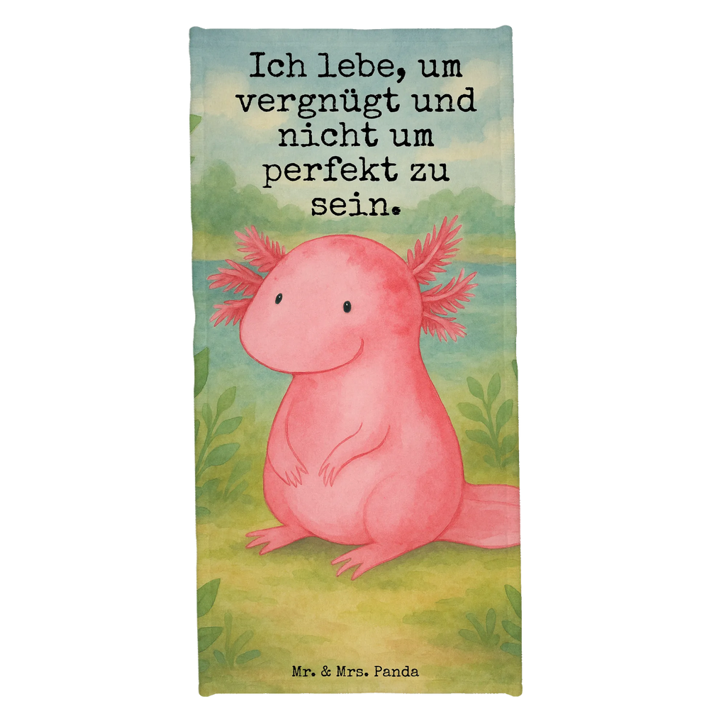 Badehandtuch Axolotl Niedlich Design Duschtuch, Badetuch, Strandtuch, Saunatuch, Kinder Handtuch, Axolotl, Molch, Axolot, vergnügt, fröhlich, zufrieden, Lebensstil, Weisheit, Lebensweisheit, Liebe, Freundin