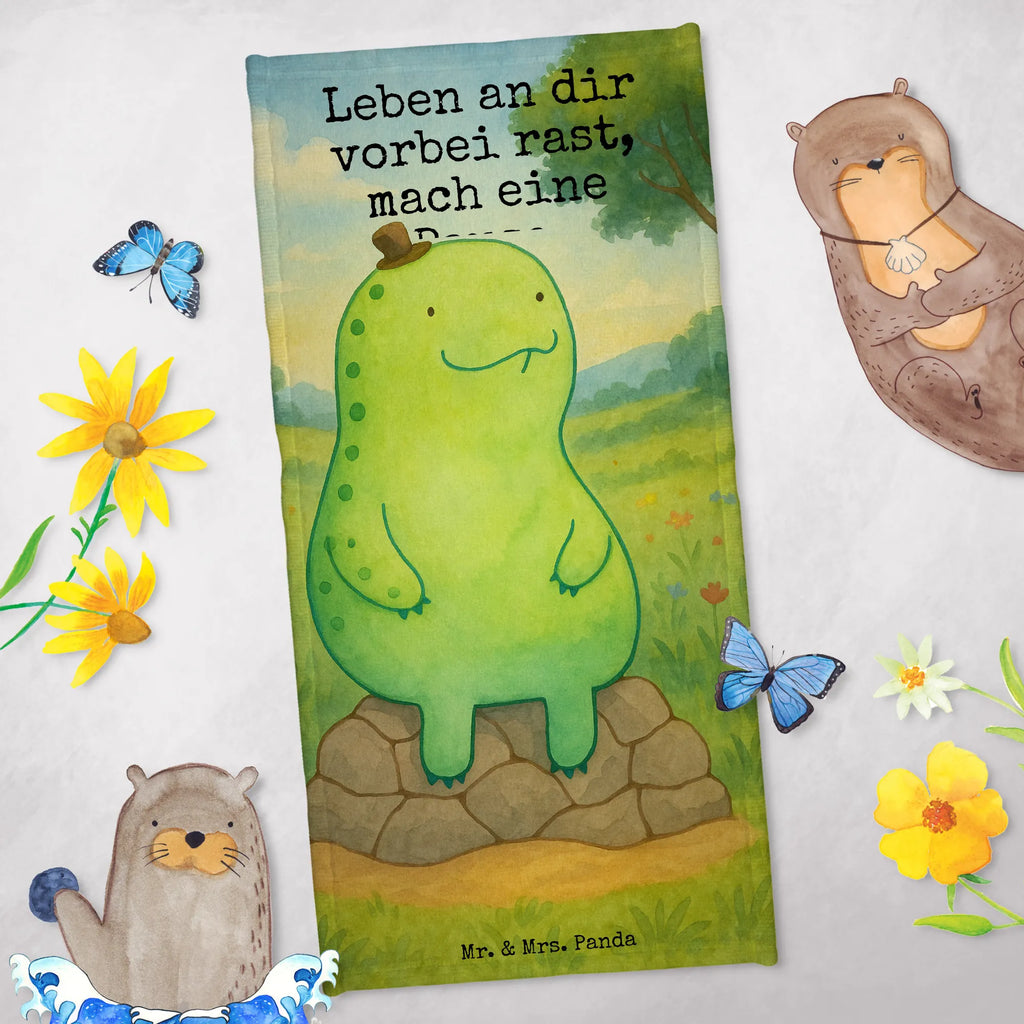 Badehandtuch Schildkröte Pause Design Duschtuch, Badetuch, Strandtuch, Saunatuch, Kinder Handtuch, Schildkröte, Achtsamkeit, Entschleunigen, achtsam