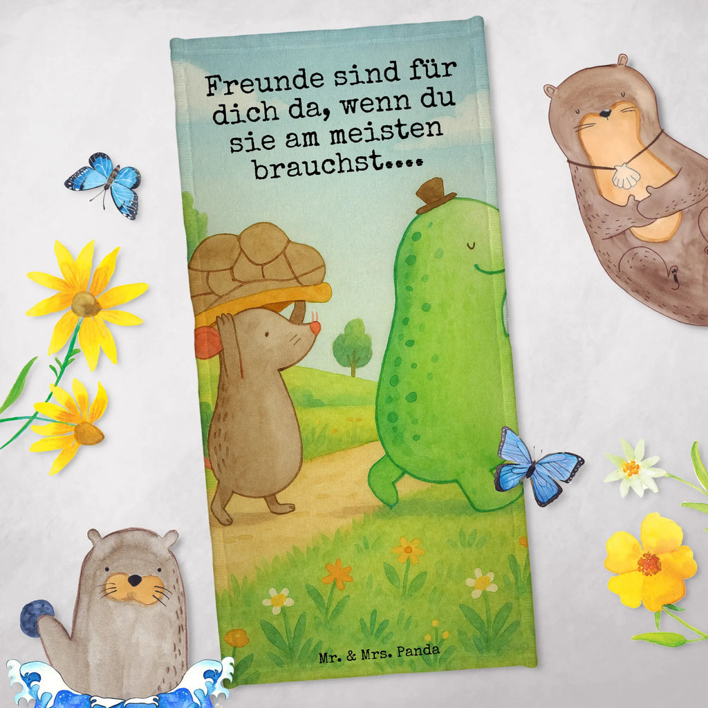 Badehandtuch Schildkröte Maus Design Duschtuch, Badetuch, Strandtuch, Saunatuch, Kinder Handtuch, Schildkröte, Maus, Freunde, Freundinnen, beste Freunde, beste Freundinnen