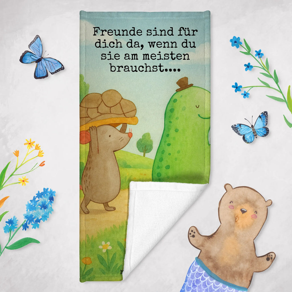 Badehandtuch Schildkröte Maus Design Duschtuch, Badetuch, Strandtuch, Saunatuch, Kinder Handtuch, Schildkröte, Maus, Freunde, Freundinnen, beste Freunde, beste Freundinnen