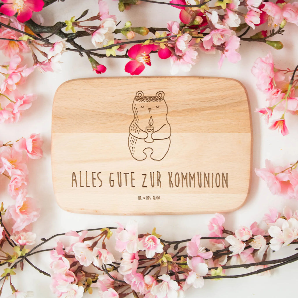 Serving board bear communion Frühstücksbrett, Schneidebrett Holz, Frühstücksbrettchen, Holzbrett, Schneidebrett, Küchenbrett, Bär, Teddy, Teddybär, Taufkerze, Kommunion, Gottes Segen, katholisch