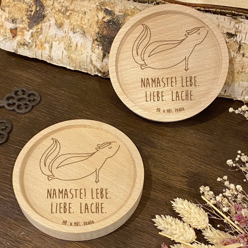 Wooden Coaster skunk yoga Skunk, Laugh, Stinker, Stinky, Wild animal, Yoga, Namaste, Predator, Live, Love