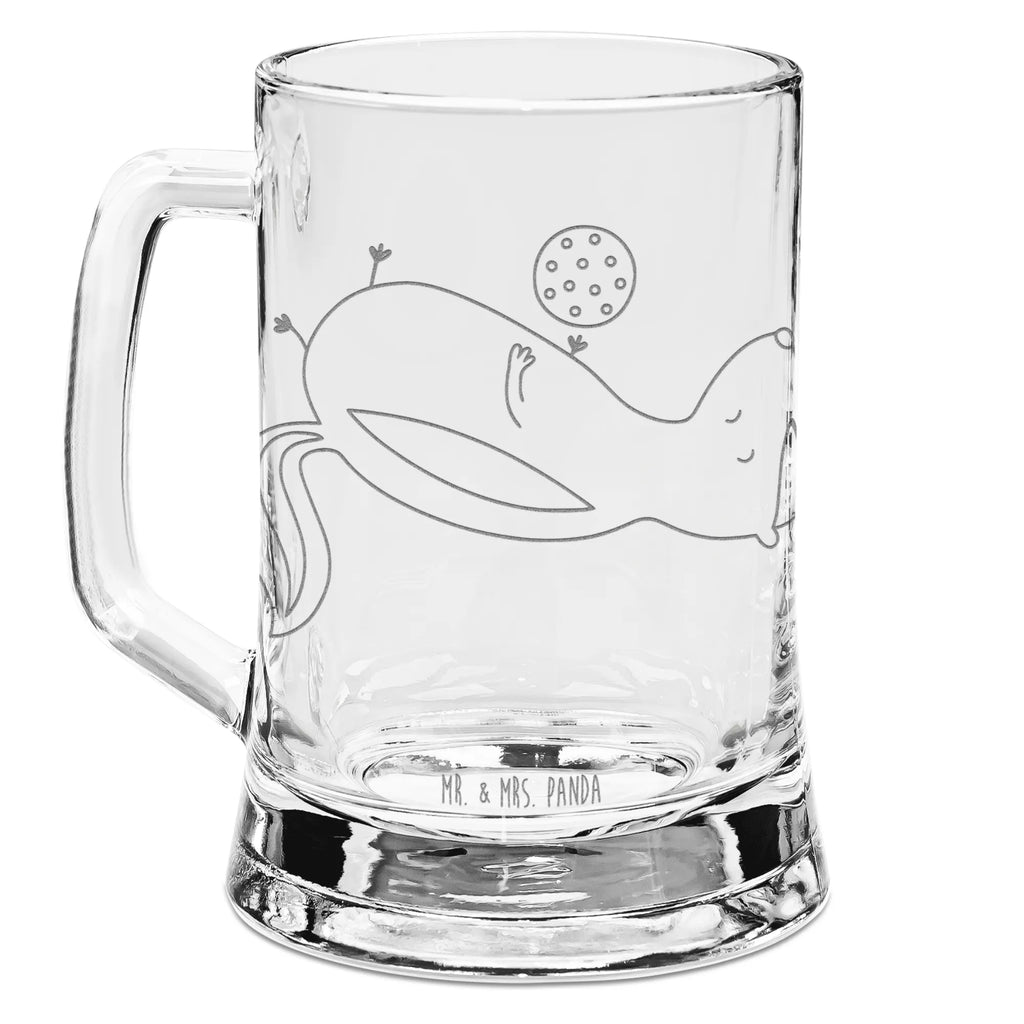 Engraved Beer Mug skunk ball Skunk, wisdom, playful, predator, stinky, wild animal, stinker, skunk