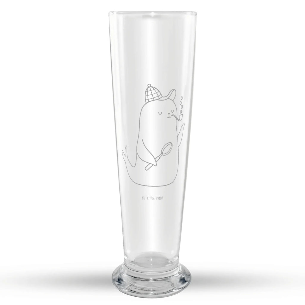 Weizenglas Robbe Sherlock Vatertag, Weizenbierglas, Weizenbier Glas, Weizenglas, Weizen Glas, Tiermotive, Gute Laune, lustige Sprüche, Tiere