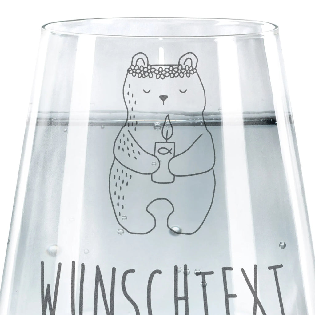 Personalized Drinking Glass bear communion bear, teddy, teddy bear, cuddly toy, God's blessing, communion, catholic, baptismal candle