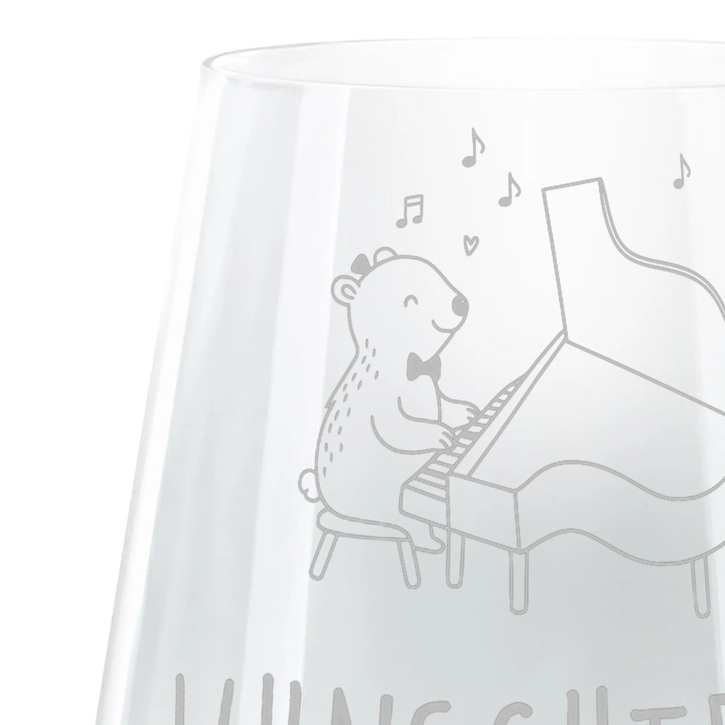 Personalizowany kieliszek koktajlowy niedźwiedź fortepian Instrumenty, prezenty dla muzyków, miłośników muzyki