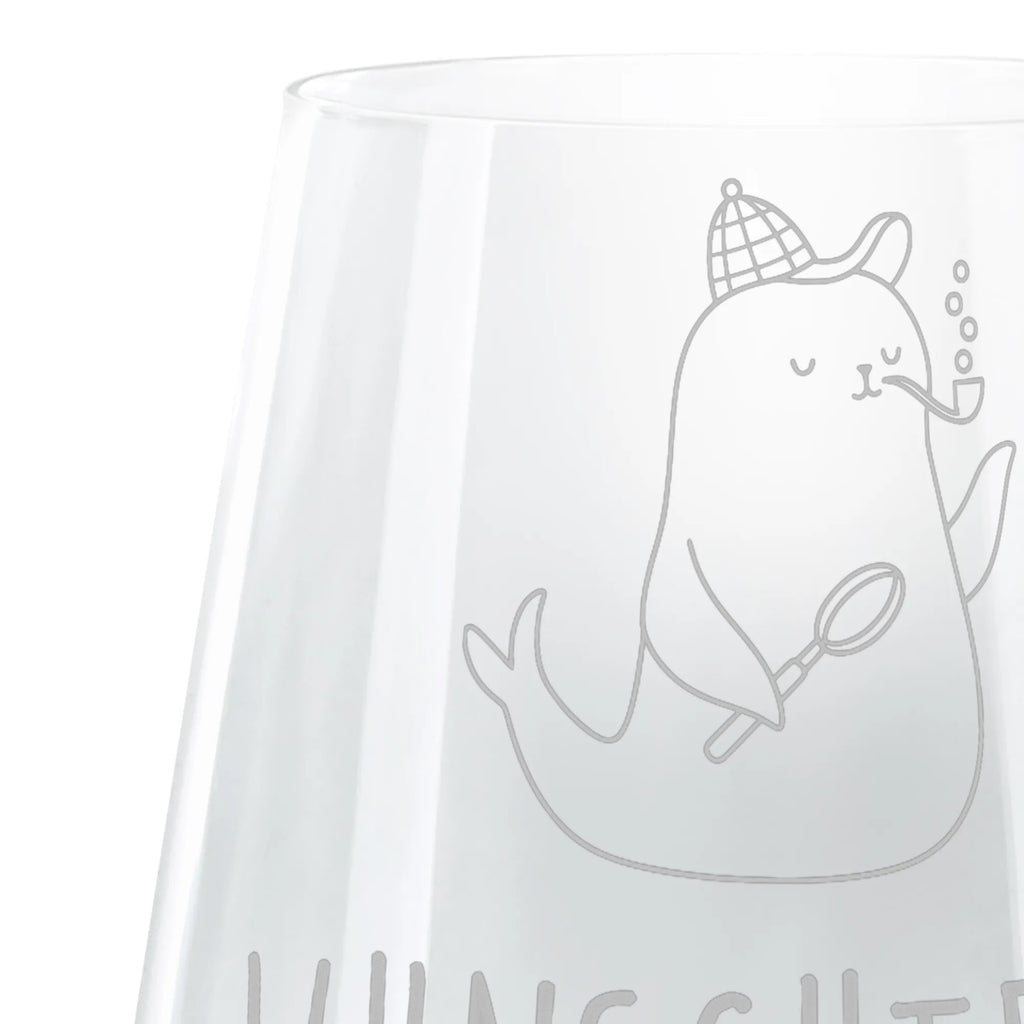 Personalizowany kieliszek koktajlowy foka Sherlock Motywy zwierzęce, dobra energia, zabawne powiedzonka, zwierzęta