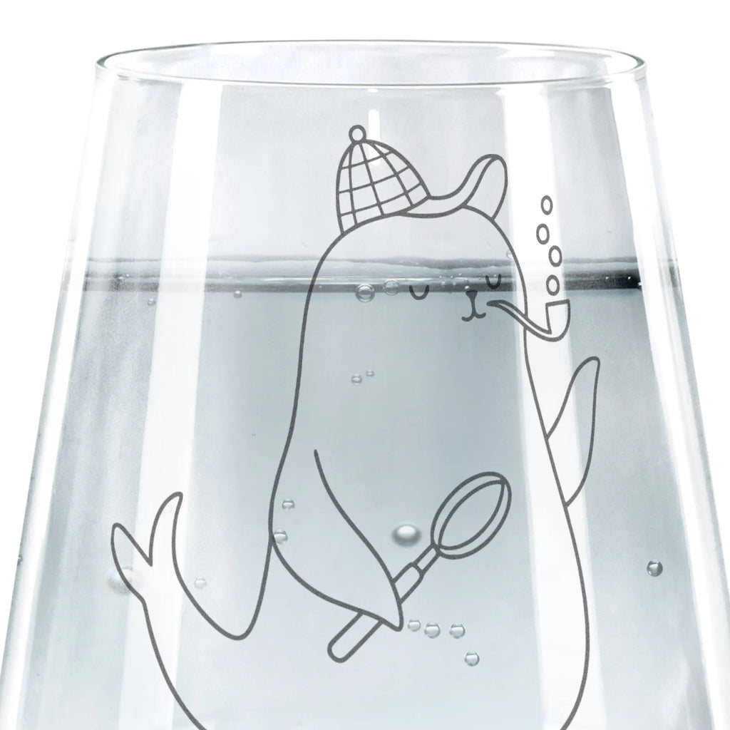 Drinking glass seal sherlock small animals, cute, funny, cute animal motives, hand drawn, small world, funny sayings, good mood, happy, gifts, gift ideas, special gifts, animal lover, card