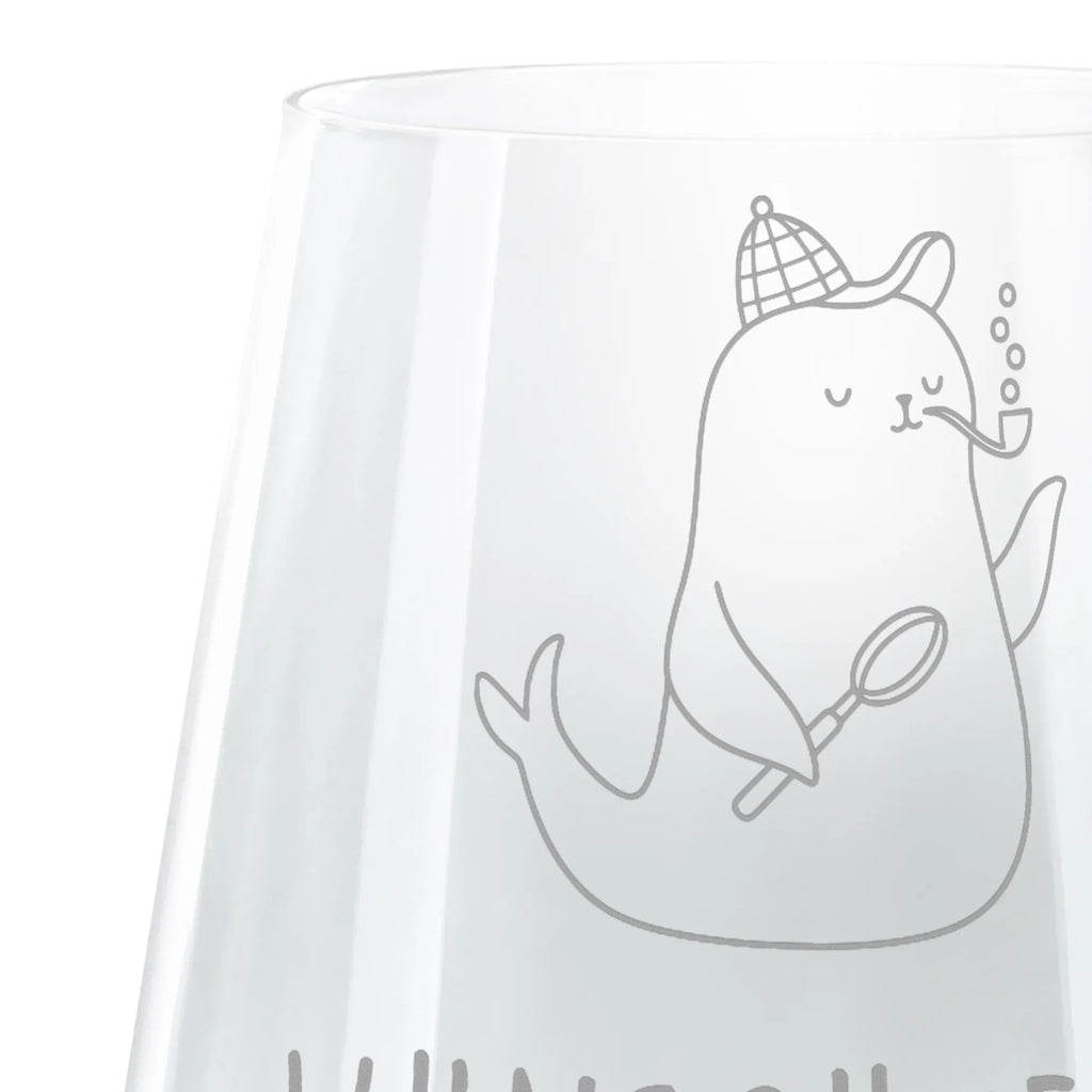 Spersonalizowany grawerowany świecznik foka Sherlock Motywy zwierzęce, dobra energia, zabawne powiedzonka, zwierzęta