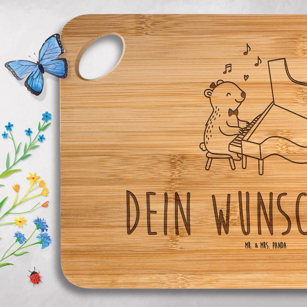 Personalized Cutting Board Bear piano Instruments, gifts for musicians, music enthusiasts