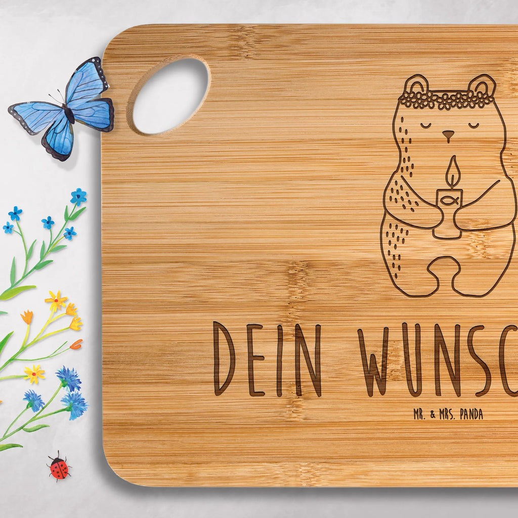 Personalized Cutting Board bear communion bear, teddy, teddy bear, cuddly toy, baptismal candle, communion, catholic, God's blessing