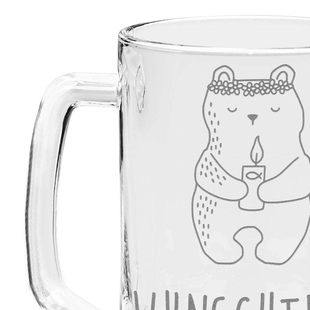 Personalizowany kufel do piwa z grawerem Niedźwiedź Komunia Niedźwiedź, Miś, Pluszowy miś