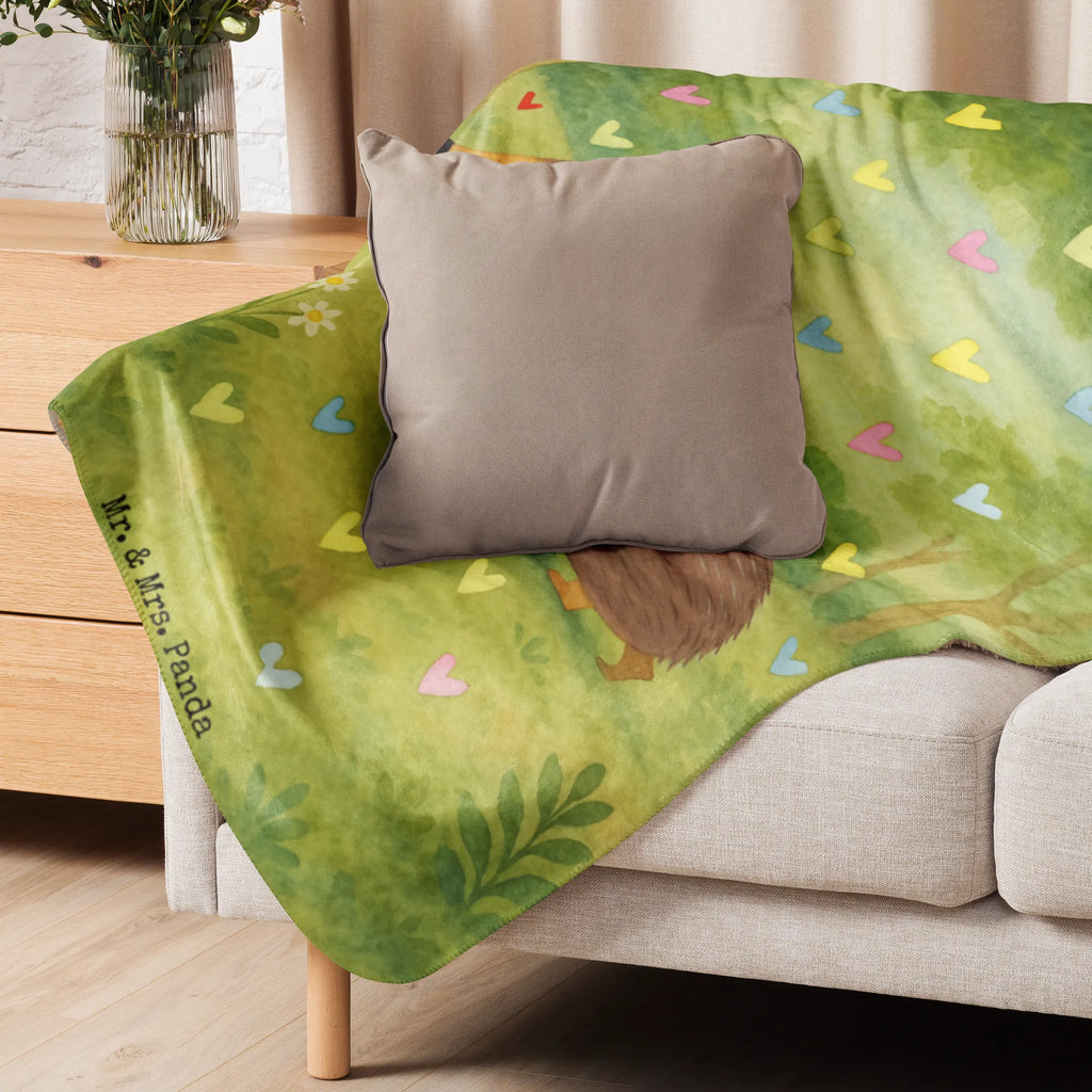 Sherpa cuddly blanket Hedgehog hearts Design Tiermotive, Gute Laune, lustige Sprüche, Tiere, Kuss, Herz, Herzen, Vertrauen, Igel, Leben, Liebe