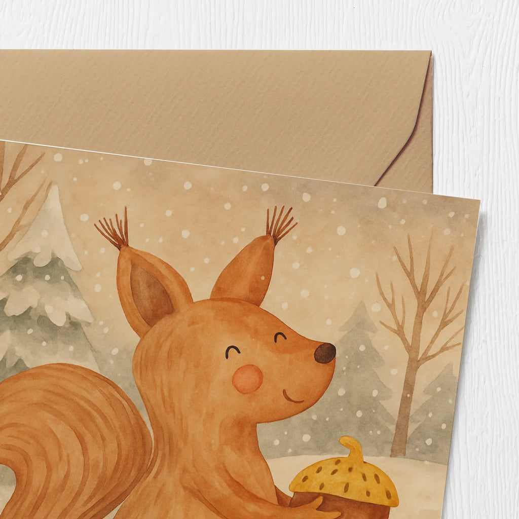 Karta Deluxe wiewiórka Boże Narodzenie Design Karte, Grußkarte, Klappkarte, Einladungskarte, Glückwunschkarte, Hochzeitskarte, Geburtstagskarte, Hochwertige Grußkarte, Hochwertige Klappkarte, Winter, Weihnachten, Weihnachtsdeko, Nikolaus, Advent, Heiligabend, Wintermotiv, Frohe Weihnachten, Frohes neues Jahr, Guten Rutsch, Weihnachtsmotiv, Weihnachtsgruß, Neujahr, Vogel