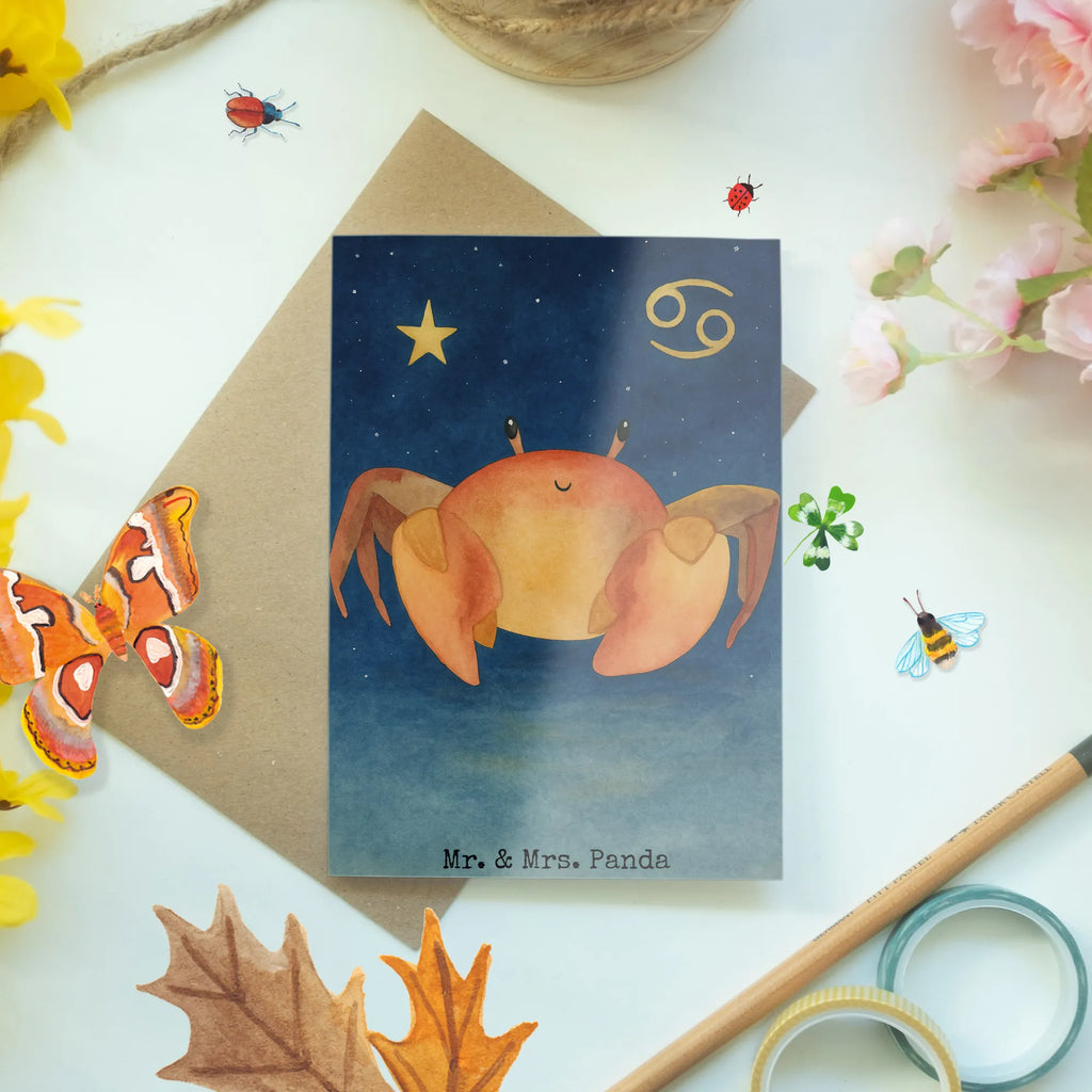 Greetings card Star sign Cancer Design Klappkarte, Grußkarte, Glückwunschkarte, Ansichtskarten, Geburtstagskarte, Karte, Einladungskarte, Hochzeitskarte, Tierkreiszeichen, Sternzeichen, Horoskop, Astrologie, Aszendent, Krebs Geschenk, Geschenk Juli, Krebs Sternzeichen, Krebse, Geburtstag Juni, Geschenk Meer, Krabbe, Meerestier, Geschenk Juni, Geburtstag Juli