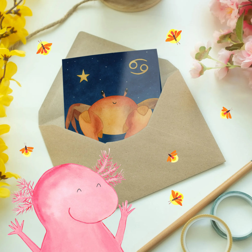 Greetings card Star sign Cancer Design Klappkarte, Grußkarte, Glückwunschkarte, Ansichtskarten, Geburtstagskarte, Karte, Einladungskarte, Hochzeitskarte, Tierkreiszeichen, Sternzeichen, Horoskop, Astrologie, Aszendent, Krebs Geschenk, Geschenk Juli, Krebs Sternzeichen, Krebse, Geburtstag Juni, Geschenk Meer, Krabbe, Meerestier, Geschenk Juni, Geburtstag Juli