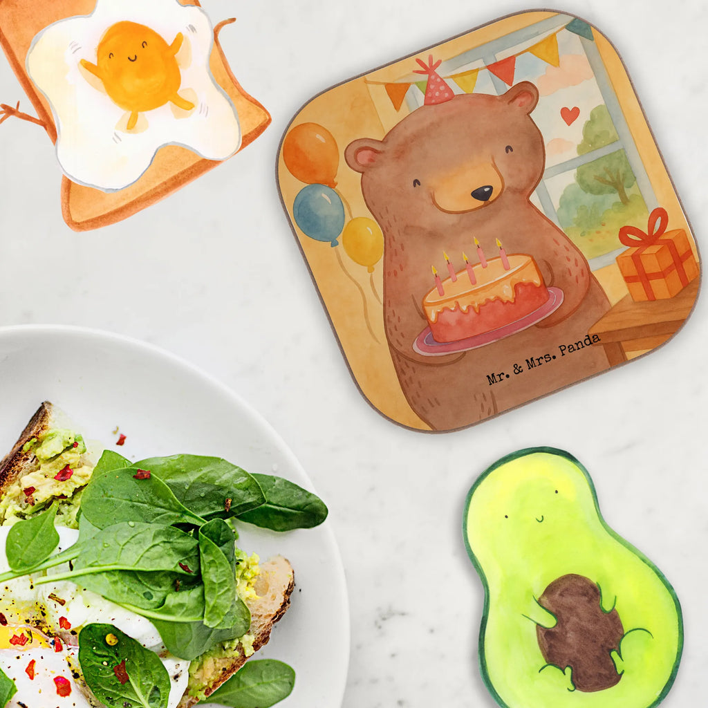 Square coaster Birthday bear cake Design Untersetzer, Korkuntersetzer, Holzuntersetzer, Untersetzer für Gläser, Bierdeckel, Tassen Untersetzer, Untersetzer aus Holz, Untersetzer Holz, Untersetzer Gläser, Untersetzer Design, Glasuntersetzer, Getränkeuntersetzer, Geburtstag, Geburtstagsgeschenk, Geschenk, zum, Feier, Mitbringsel, Party, für