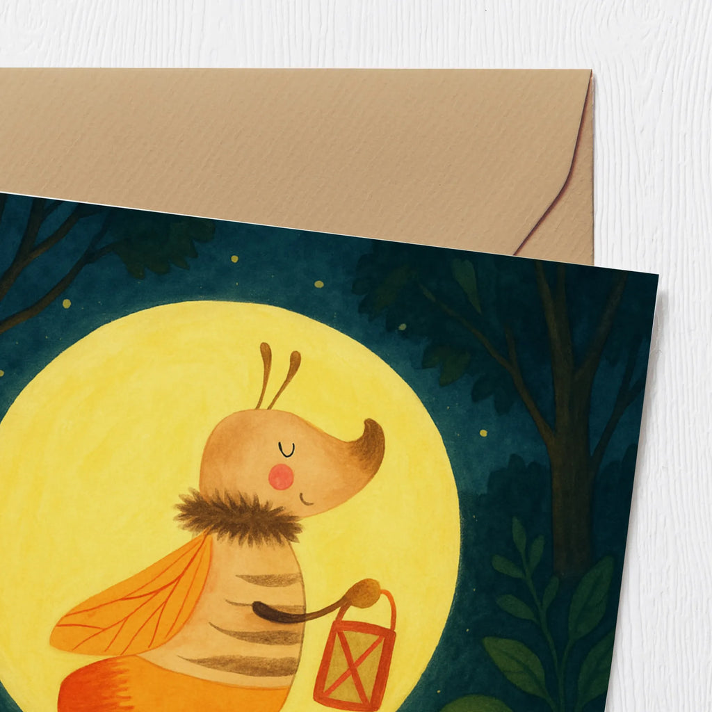 Deluxe Karte Glühwürmchen Design Karte, Grußkarte, Klappkarte, Einladungskarte, Glückwunschkarte, Hochzeitskarte, Geburtstagskarte, Hochwertige Grußkarte, Hochwertige Klappkarte, Tiermotive, Gute Laune, lustige Sprüche, Tiere, Glühwürmchen, Glühwurm, Falter, Liebe, Leuchten, magisch, Liebesbeweis, Lieblingsmensch, Verlobung, Heiratsantrag, Jahrestag, Liebesspruch