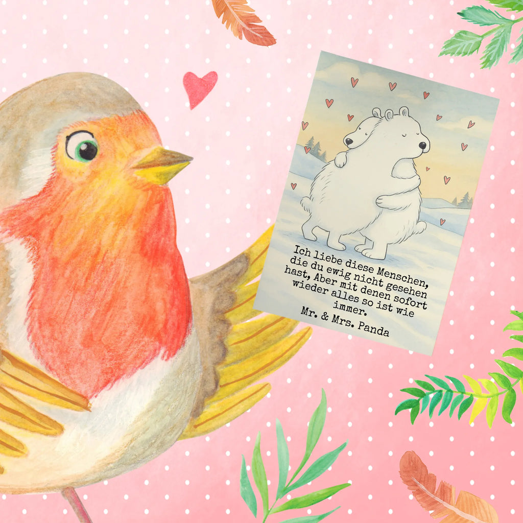 Grußkarte Eisbär Umarmen Design Grußkarte, Klappkarte, Einladungskarte, Glückwunschkarte, Hochzeitskarte, Geburtstagskarte, Karte, Ansichtskarten, Tiermotive, Gute Laune, lustige Sprüche, Tiere