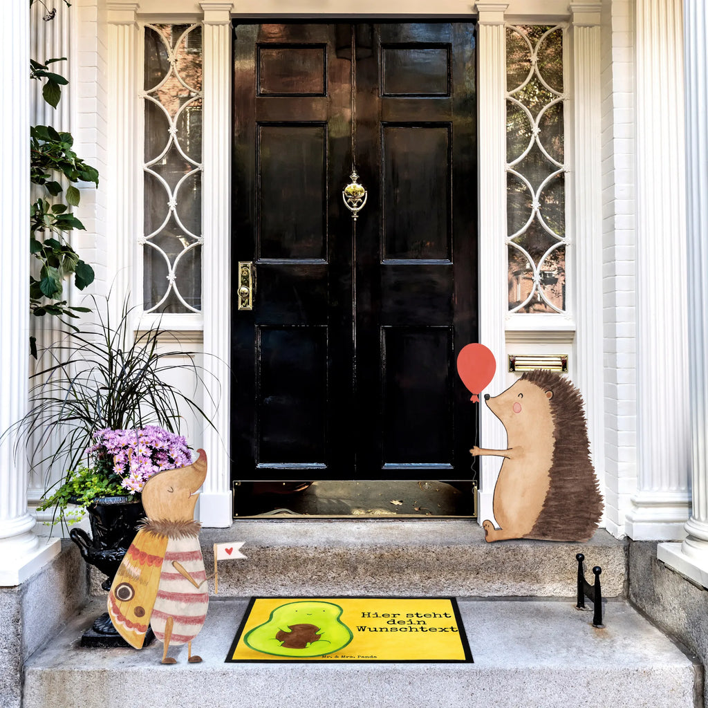 Personalisierte Fußmatte Avocado Kern Design Fußmatte mit Namen, Fußmatte bedrucken, Wunschnamen, Personalisiert, Personalisieruung, Namensfussmatte, Türvorleger personalisiert, Türvorleger mit Namen, Personalisierte Fußmatte, Haustürmatte personalisiert, Bedrucken, Avocado, Veggie, Vegan, Gesund, Pflanze, Avokado, Avocadokern, Kern, Spruch Leben